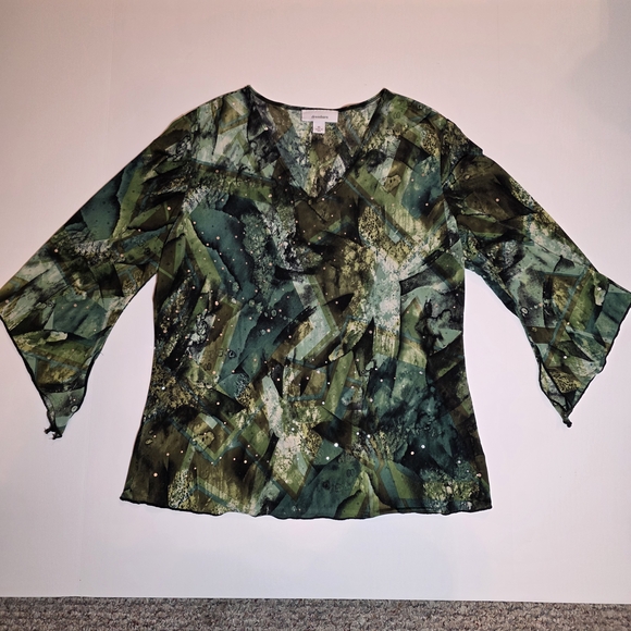 Dress Barn - Abstract Print Blouse Y2K - Picture 4 of 8